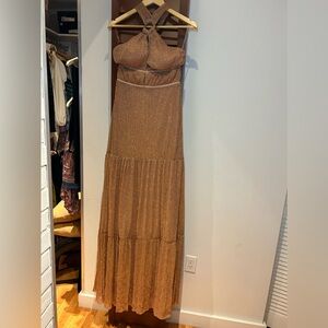 Gold & tan Long dress ✨
